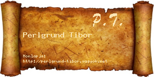 Perlgrund Tibor névjegykártya